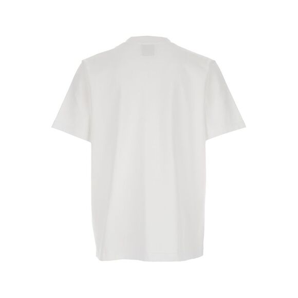Casablanca Men White Crewneck T-Shirt With Logo On The Front In Cotton Man
